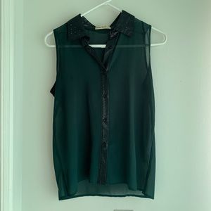 Green Collared Blouse